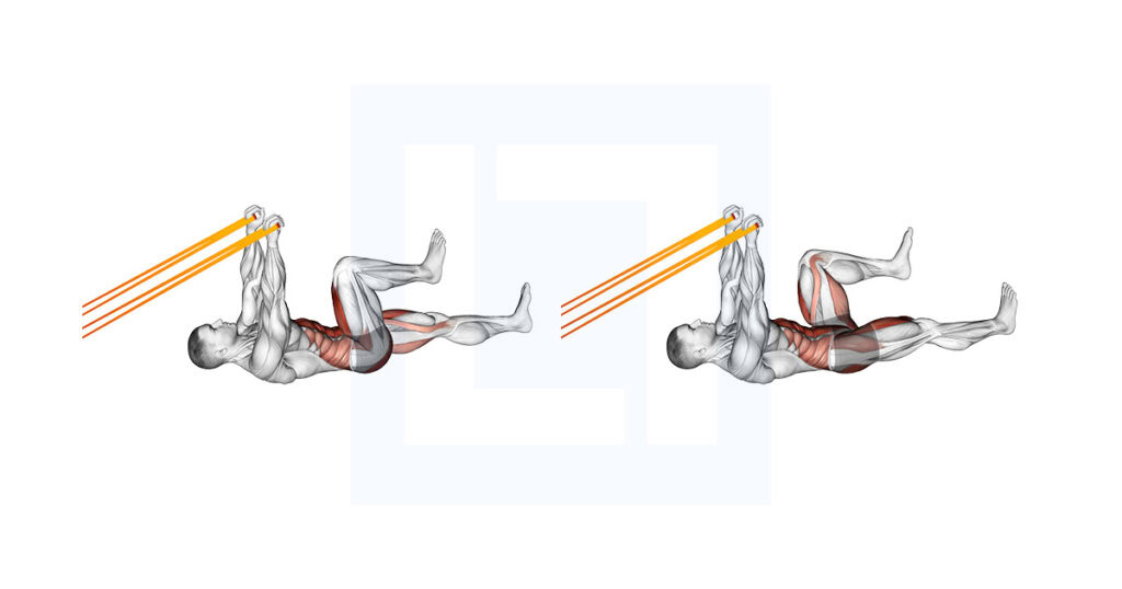 Resistance Band Upper Body Lying Air Bike