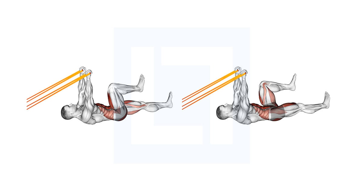 Resistance Band Upper Body Lying Air Bike