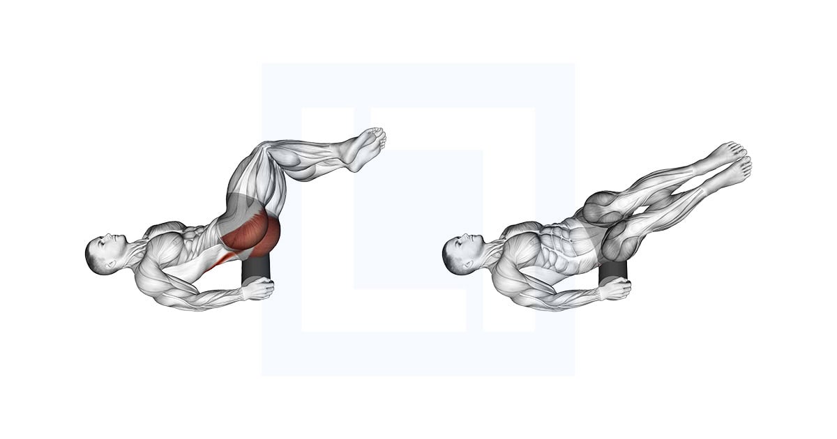 Roll Glute Twist Lying on Floor