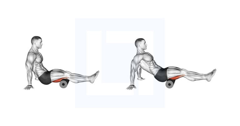 Rolling Pin Hamstrings Roll Hamstrings Sitting on Floor