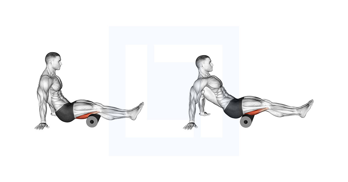 Roll Hamstrings Sitting on Floor