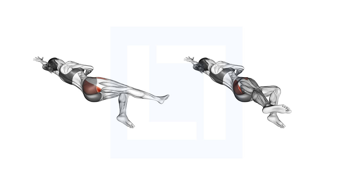 Side Lying Diagonal Backward Leg Raise