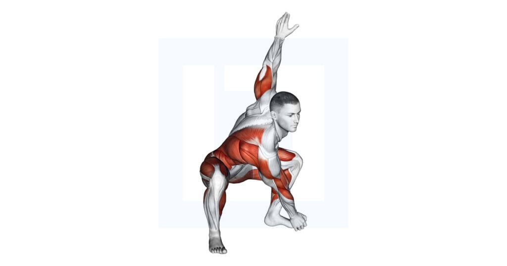 Sitting Sumo Right Twist Stretch