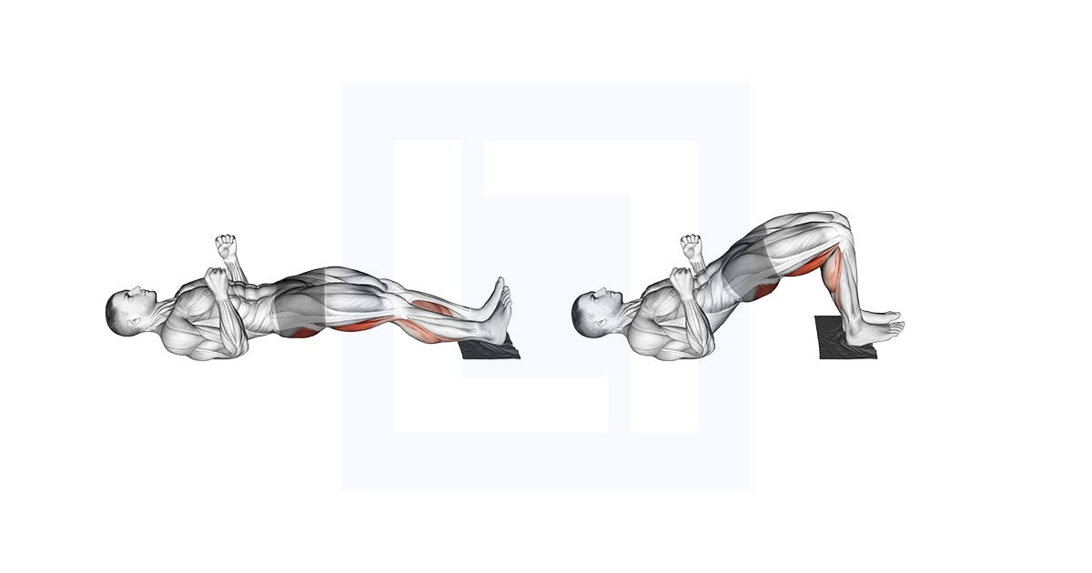 Sliding Leg Curl on Floor with Towel