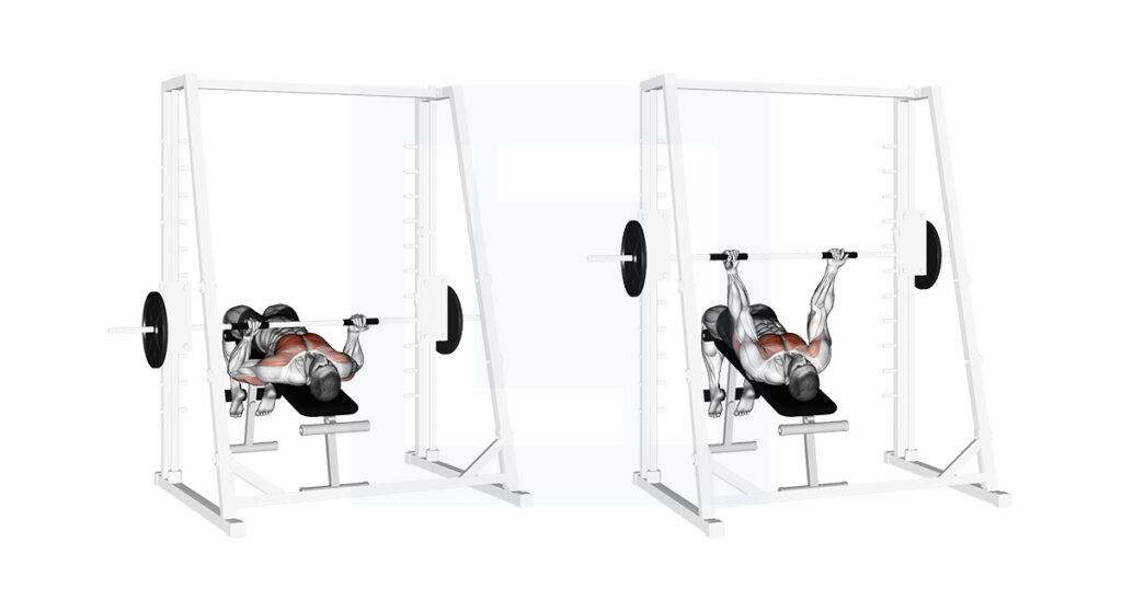 Smith Decline Reverse Grip Press: Lower Chest Builder