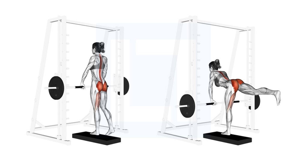 Smith One Leg Deadlift: Single Leg RDL