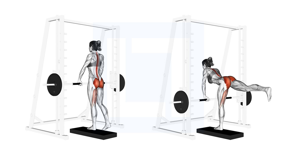 Smith One Leg Deadlift
