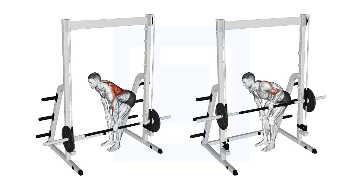 Smith Single Arm Bent Over Row