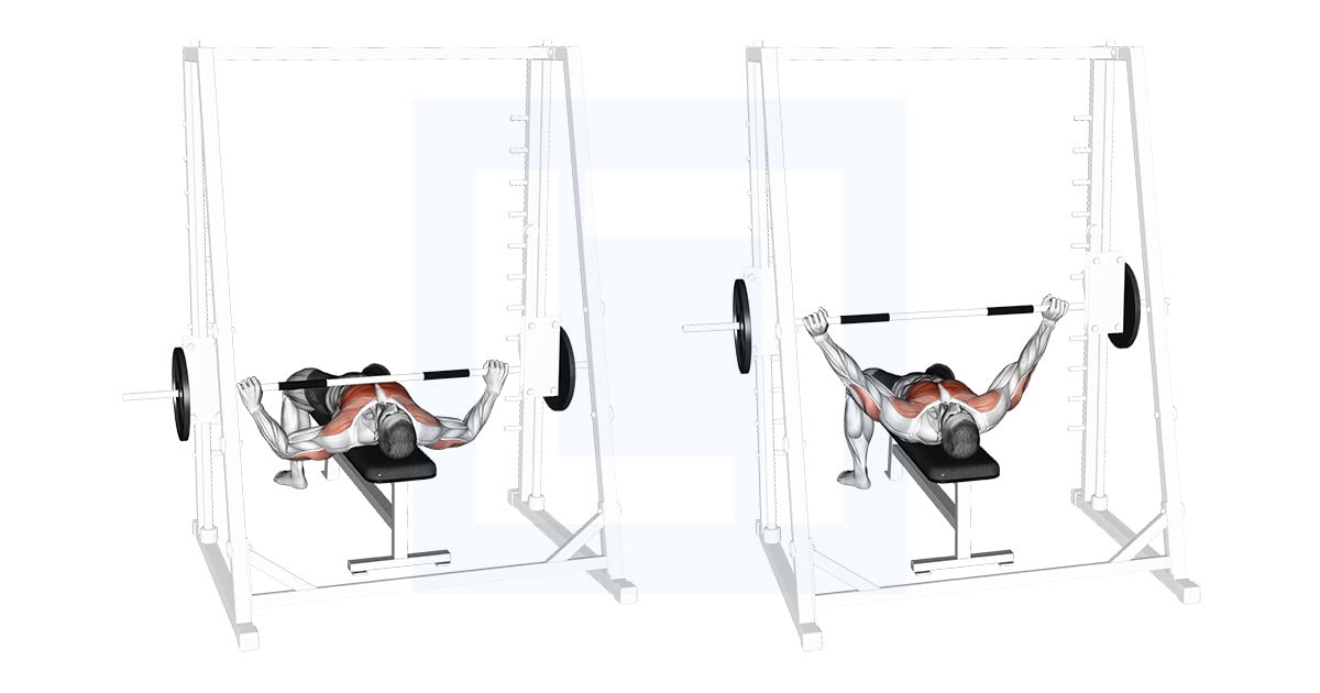 Smith Wide Grip Bench Press