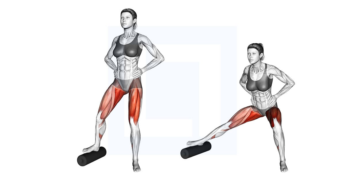 Split Lateral Squat with Roll