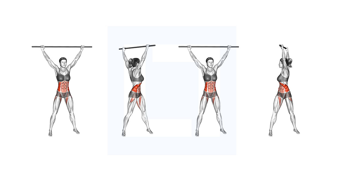 Stick Standing Twist Stretch